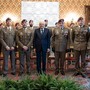 Alessandro Binello (a sinistra nella foto) col Presidente della Repubblica Sergio Mattarella durante l'udienza al Quirinale.