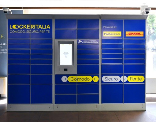 Poste Italiane installa ad Asti un nuovo locker per la consegna e il ritiro dei pacchi 24 ore su 24