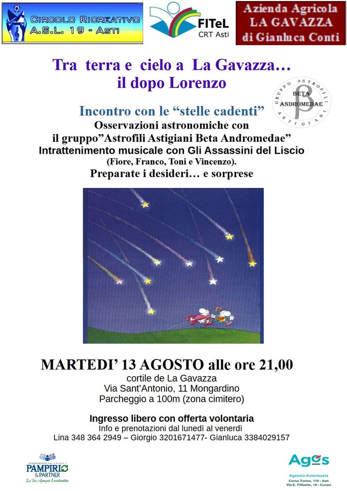 &quot;Il dopo Lorenzo&quot;, a Mongardino serata a &quot;osservare il cielo&quot;