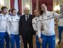 Il presidente Mattarella con le azzurre del Pentathlon(Foto Presidenza della Repubblica Italiana)