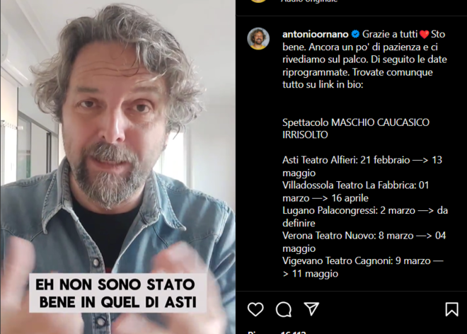 Uno screenshot tratto dal video postato su Instagram dall'artista ligure