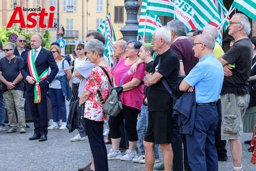 Una recente manifestazione di piazza a cui era presente la Cisl (Merphefoto)