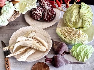 Cardi e verdure da bagna cauda nel Presepe di Vezzolano