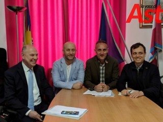Nella foto, da sinistra: l'avv. Alberto Pasta, i consiglieri Giorgio Spata, Massimo Cerruti e il candidato alla Regione Marco Allegretti