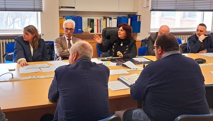 Immagini della riunione svoltasi stamattina in prefettura