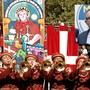 Il Carroccio del Palio di Asti e, nel riquadro in alto a destra, l'On. Coppo