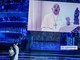 Il videomessaggio di Papa Francesco trasmesso nel corso della prima serata del Festival (ph. Duilio Rizzo - Sanremo News, altra Testata del nostro gruppo editoriale)