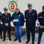 Nella foto il presidente ASTRO , Franco Testore, il comandante Saracco e parte del personale di Polizia Municipale che ha lavorato alla bella iniziativa