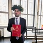 Francesco Rosso con la tesi di laurea