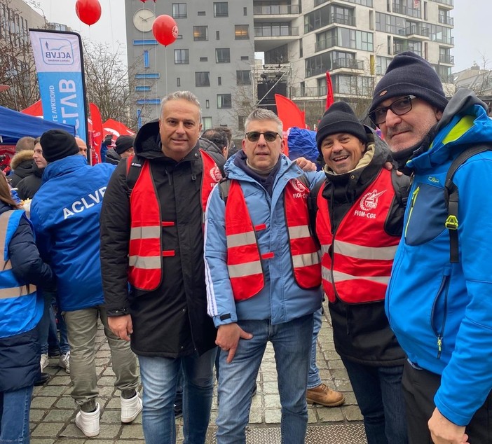 La delegazione della Fiom Cgil Asti