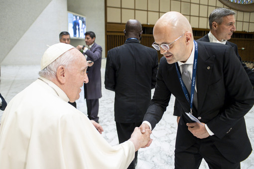 Paolo Porrino con Papa Francesco