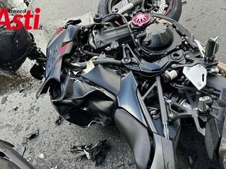 La moto incidentata