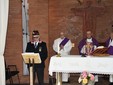 Salvatore Faita, presidente provinciale dell'A.N.P.S., ritratto durante la lettura della preghiera a San Michele Arcangelo, patrono della Polizia di Stato