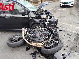 La moto incidentata