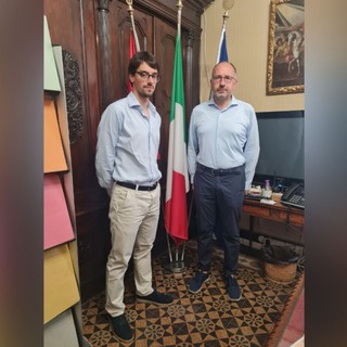 Il presidente del Consiglio comunale Federico Garrone e il sindaco Maurizio Rasero