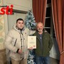 In foto il sindaco di Castelletto Molina, Luca Gabutto insieme a Franco Novelli