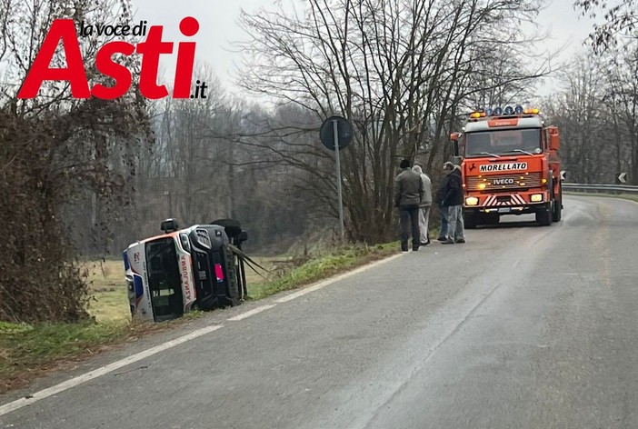 Un'immagine dell'incidente avvenuto sabato mattina