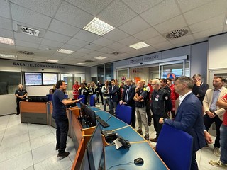 Visita alla sala operativa della protezione civile