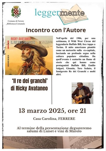 “Il re dei granchi” di Ricky Avataneo: la presentazione del libro a Ferrere