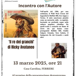 “Il re dei granchi” di Ricky Avataneo: la presentazione del libro a Ferrere