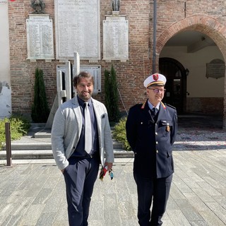 Nella foto  il sindaco Simone Nosenzo e  il comandante Silvano Sillano