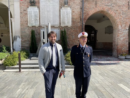 Nella foto  il sindaco Simone Nosenzo e  il comandante Silvano Sillano