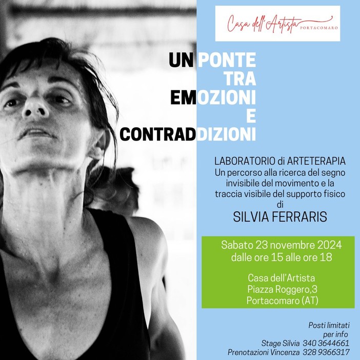 Alla Casa dell'artista di Portacomaro sabato in programma laboratorio di arte terapia