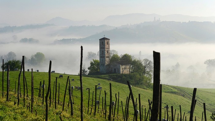 La splendida chiesa dei Santi Nazario e Celso, ritratta da Enzo Isaia