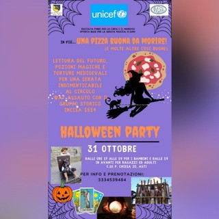 La locandina dell'appuntamento di Halloween organizzato dal Comitato Unicef