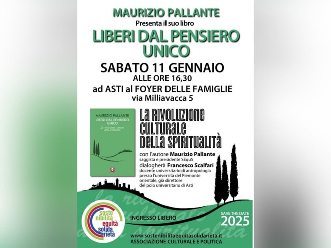 Presentazione astigiana per il nuovo saggio di Maurizio Pallante