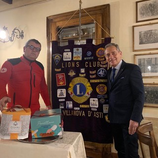 Il presidente Ligresti e Stefano Robino alla lotteria dei panettoni