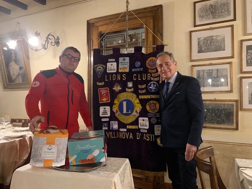 Il presidente Ligresti e Stefano Robino alla lotteria dei panettoni