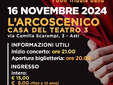 La locandina del concerto in programma il 16 novembre