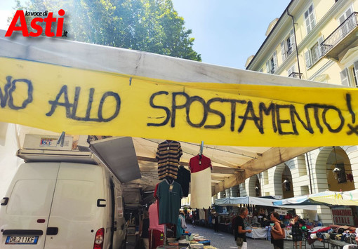 Mercato di Asti: ancora tumulti degli ambulanti sullo spostamento anticipato in piazza del Palio [VIDEOINTERVISTA]