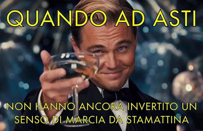 Uno dei tanti meme dedicati alla viabilità ad Asti, con particolare riguardo alle ciclabili
