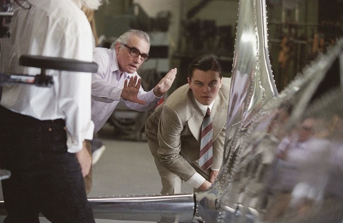 Scorsese e Di Caprio sul set