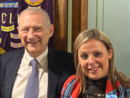 Mairano ritratto con Sara Arduino, presidente del Lions Club di Villanova d'Asti