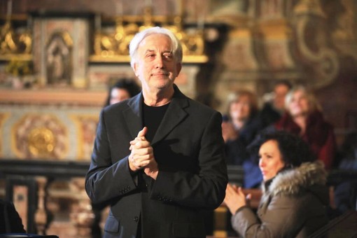 Mario Benotto al termine di un concerto