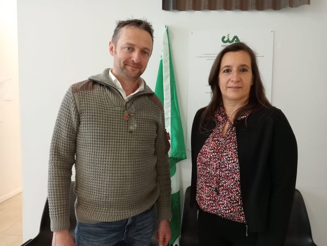 Marco Capra e Daniela Ferrando, rispettivamente presidenti di Cia Asti e Cia Alessandria