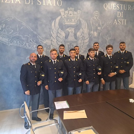 Alla Questura di Asti undici nuovi agenti in arrivo dalla scuola allievi di Alessandria
