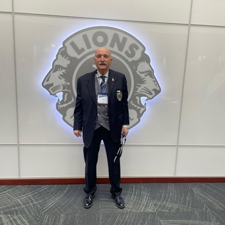 Oscar Bielli presso la sede Lions di Chicago