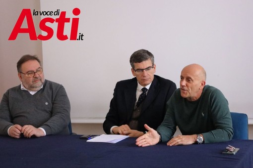 Il vicepreside del Giobert, Mario Fassio, il presidente dell'Unione industriali, Luigi Costa,  il capogruppo dei costruttori edili dell’Unione, Carlo Fornaca (MerfePhoto)