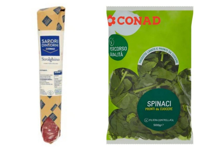 Conad richiama lotti di spinaci e strolghino per possibile presenza del batterio della Listeria