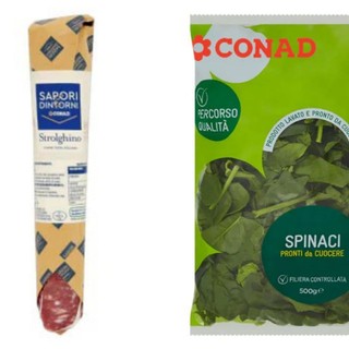 Conad richiama lotti di spinaci e strolghino per possibile presenza del batterio della Listeria