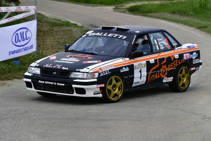 Emanuel Franco e Luca Pieri, vincitori dell'edizione 2022 del Rally, in una immagine Alfieri Foto