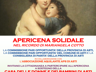 La locandina dell'apericena solidale