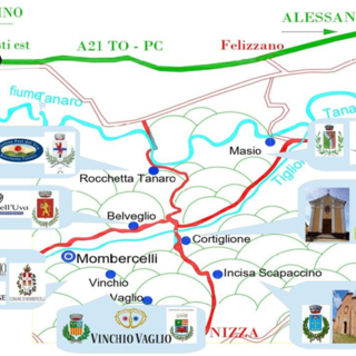 La mappa dei luoghi in cui si svolgerà la mostra diffusa