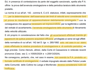 Uno stralcio di una sentenza di annullamento