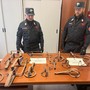 Sequestrate dai carabinieri forestali 18 tagliole per catturare la fauna selvatica