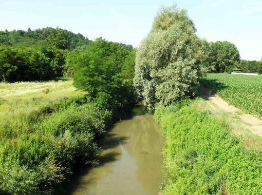 Il torrente Triversa, lungo cui si snoderà la nuova pista ciclabile